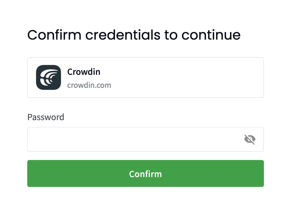 Confirming credentials